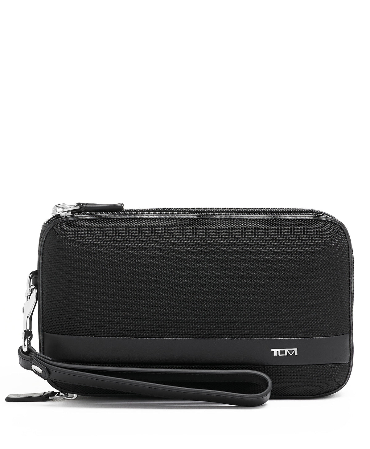 ALPHA Triple Zip Clutch - Black