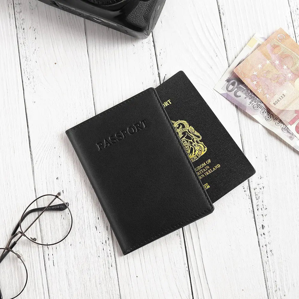 Passport Cover RFID Safe - Black