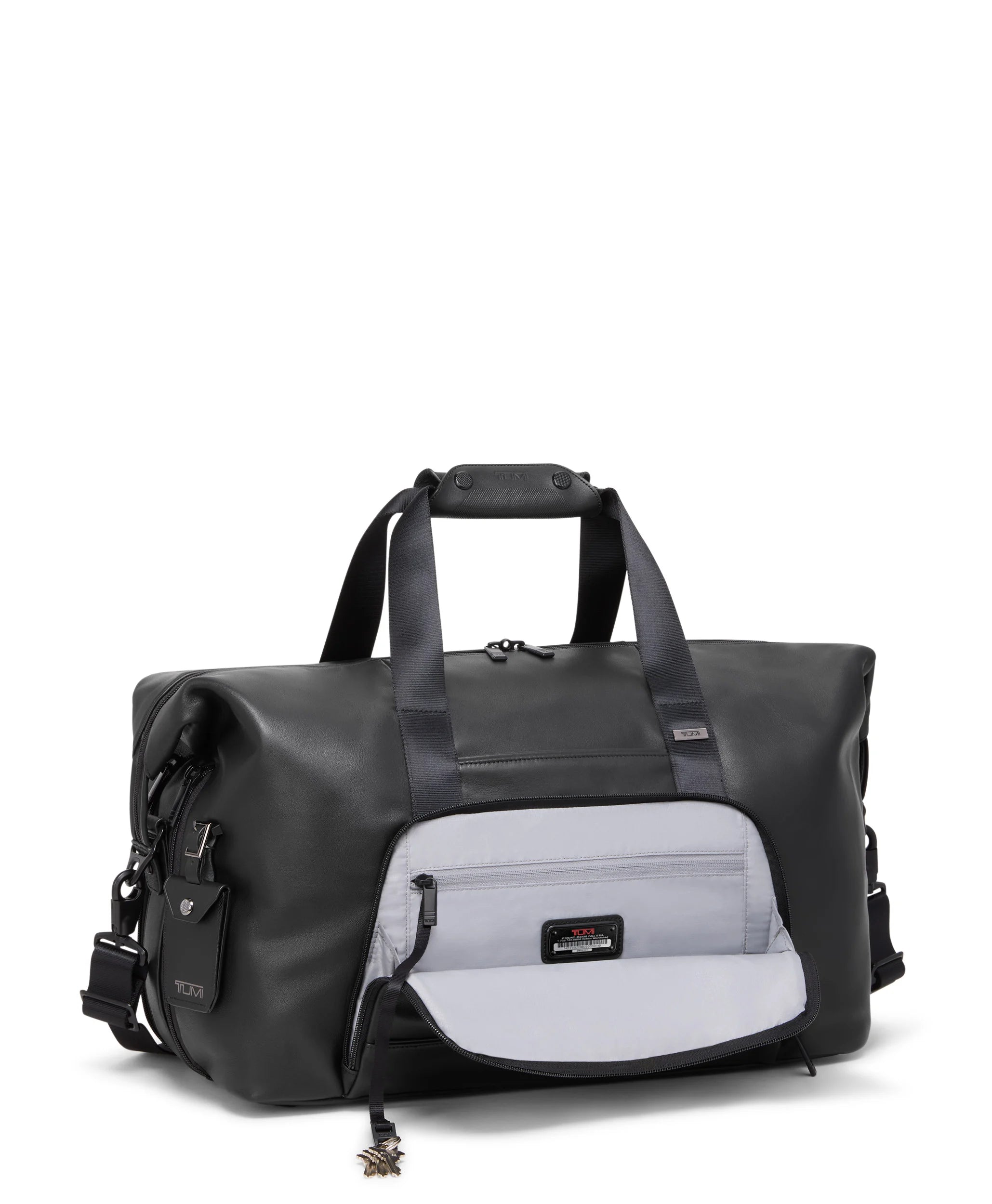 Alpha 4 Double Expansion Duffel Leather - Black
