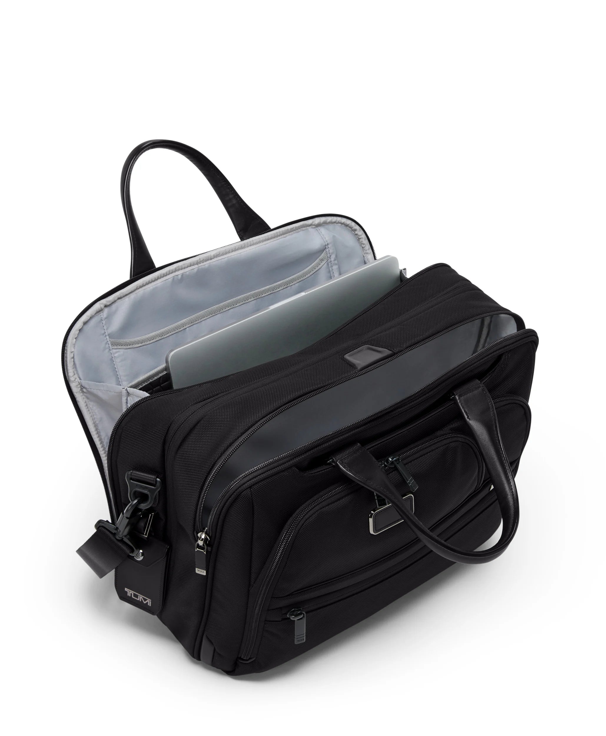 Alpha 4 Medium 15" Expandable Briefcase - Black