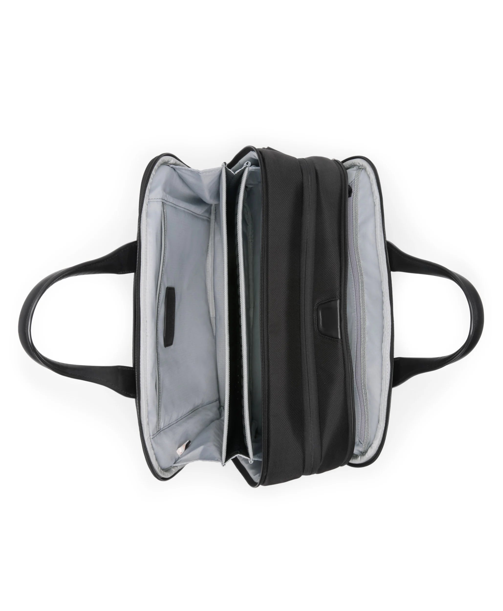 Alpha 4 Medium 15" Expandable Briefcase - Black