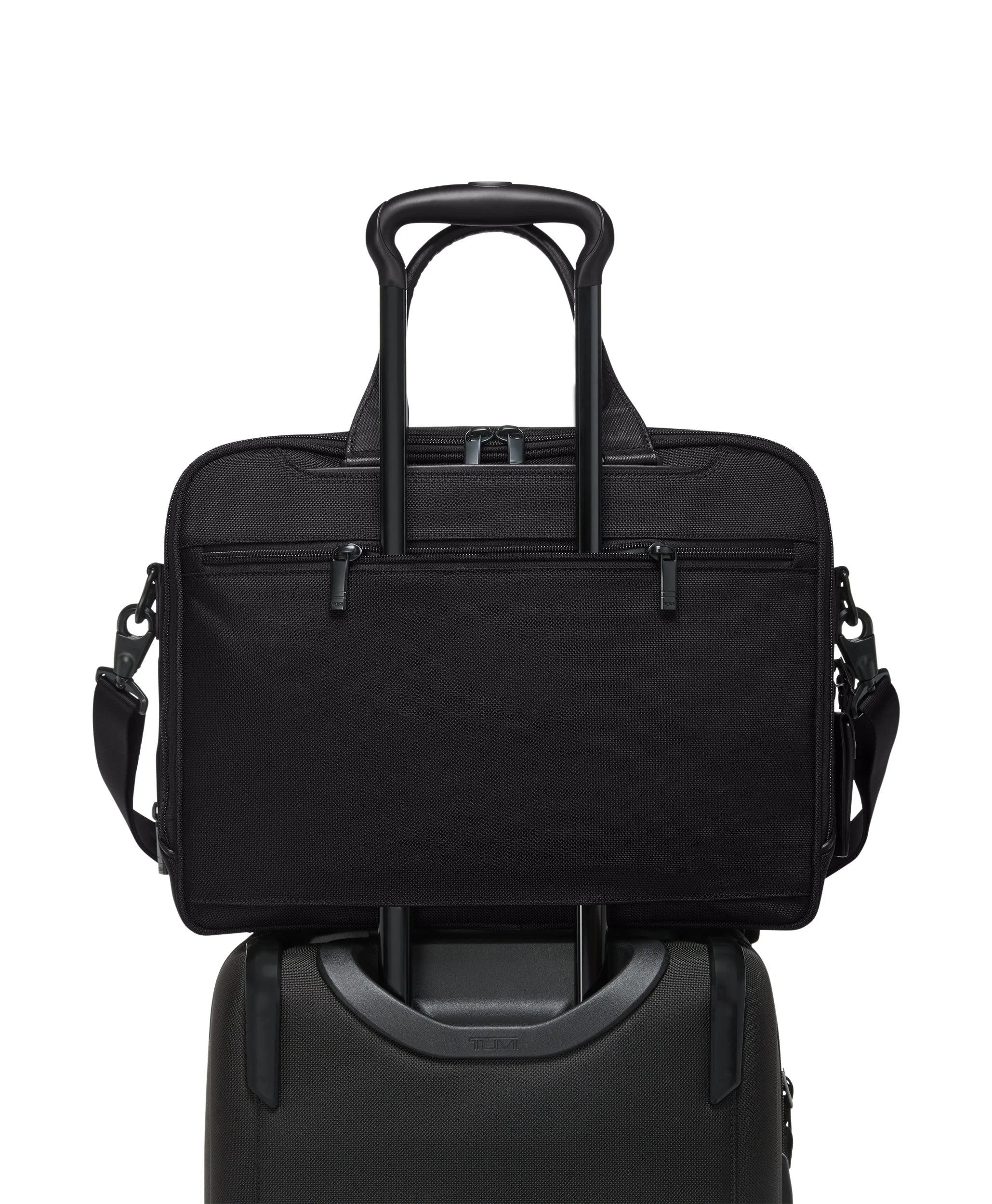 Alpha 4 Medium 15" Expandable Briefcase - Black