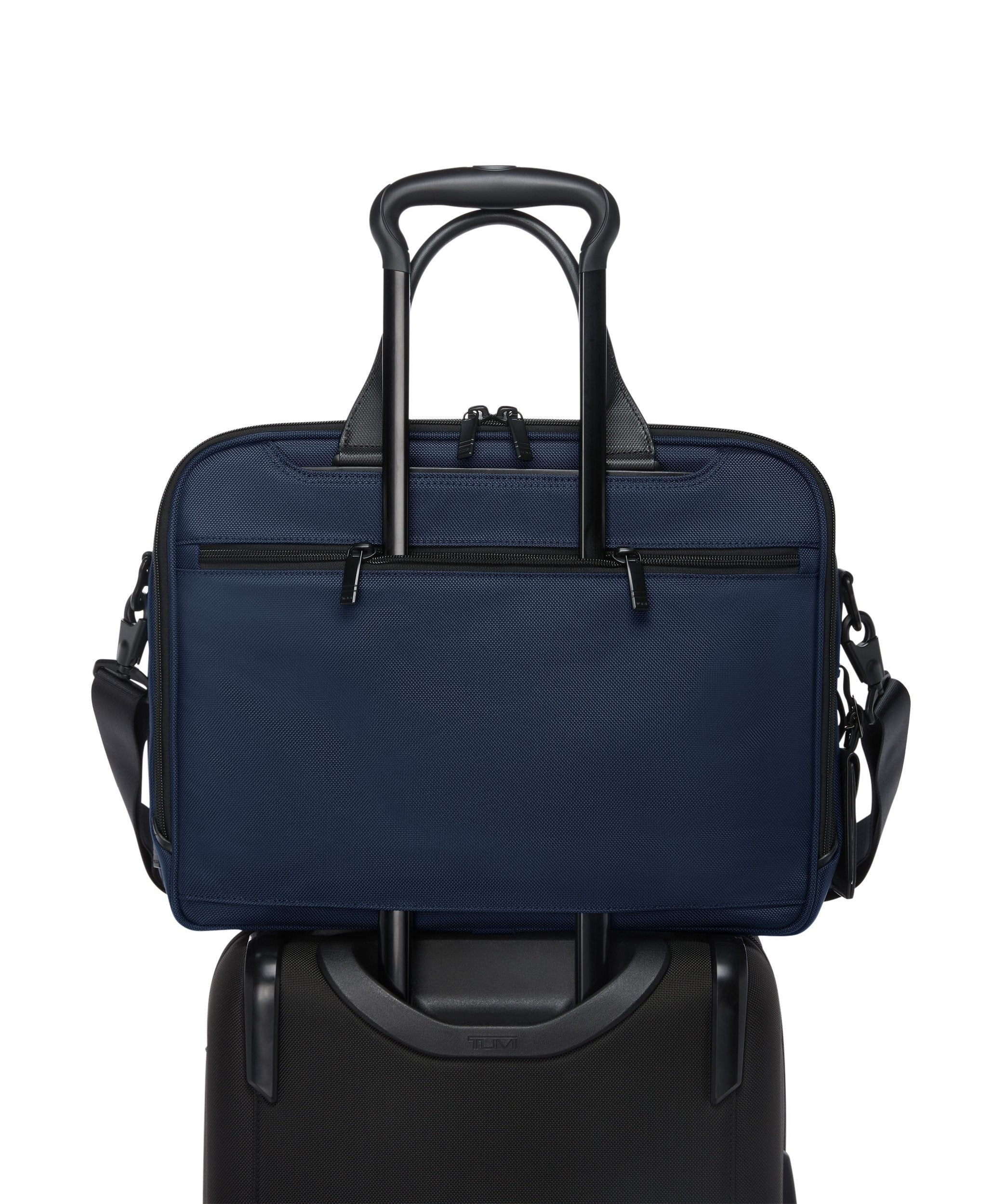 Alpha 4 Medium 15" Expandable Briefcase - Navy