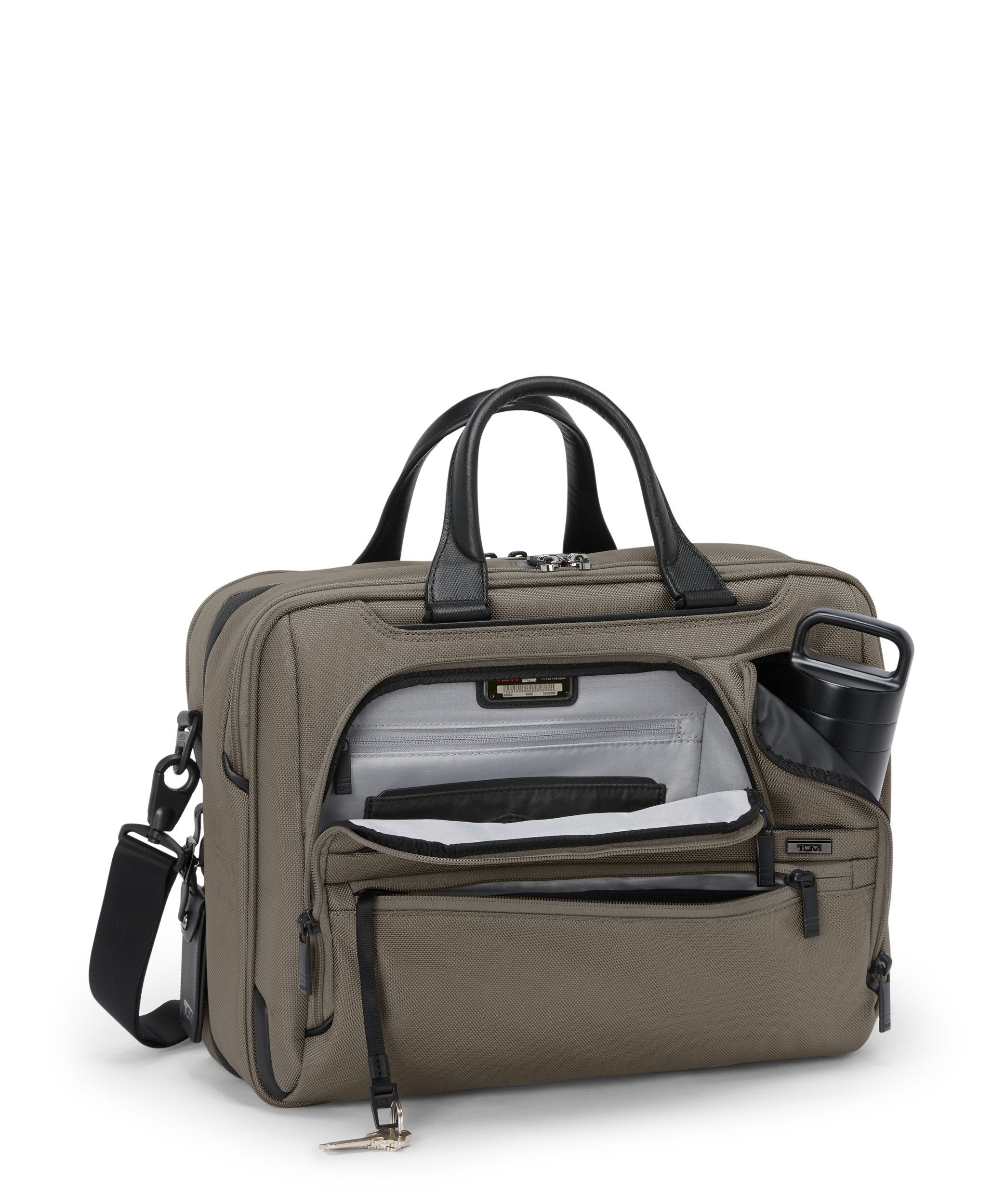 Alpha 4 Medium 15" Expandable Briefcase - Grey Alloy