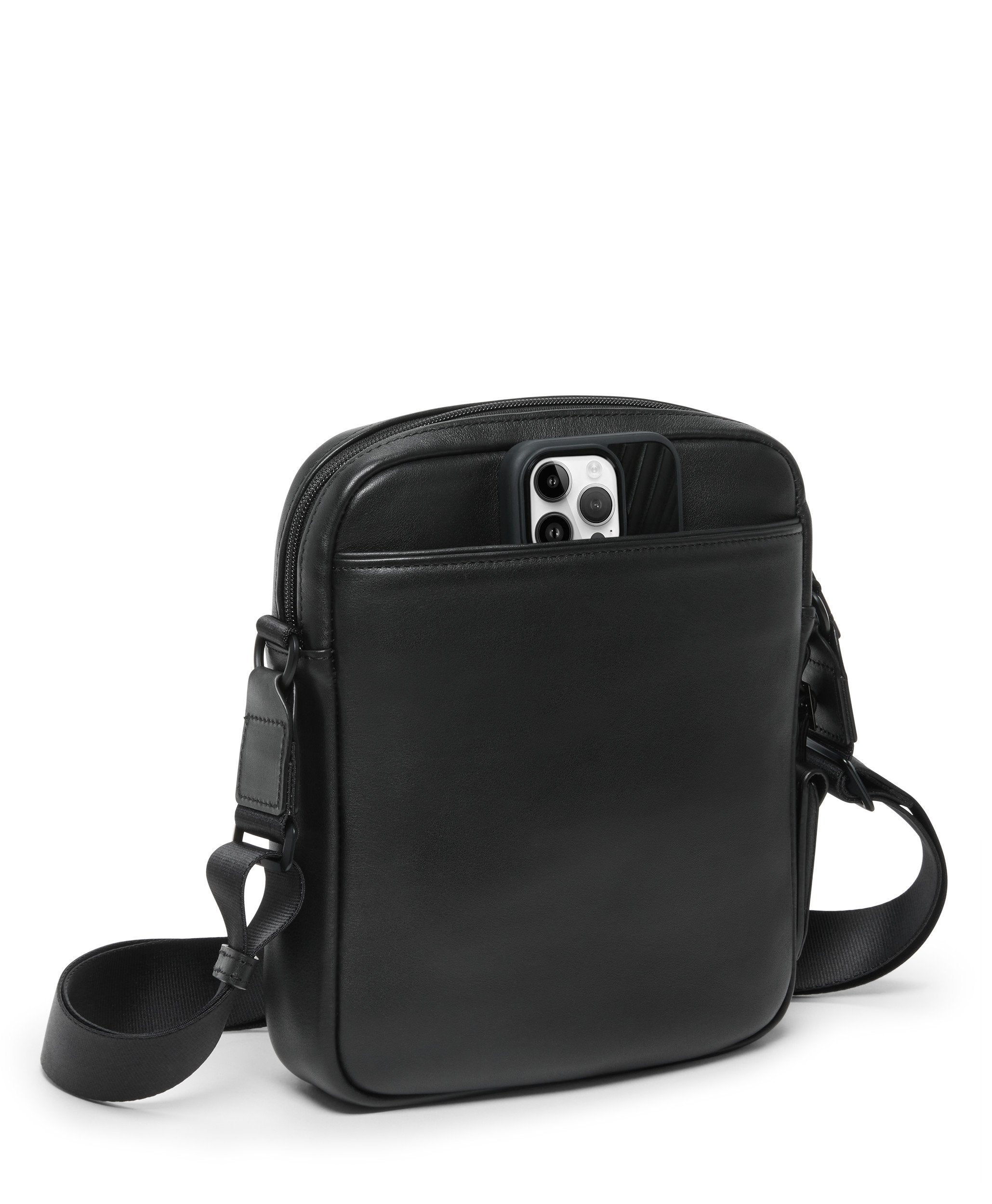 Alpha 4 Medium Crossbody Leather - Black