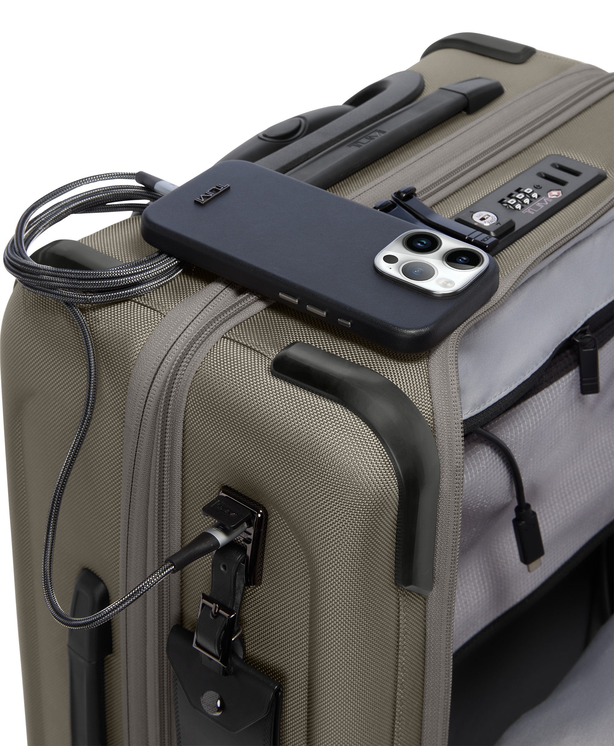 Alpha 4 Large Dual Access Expandable Carry-On 55 cm - Grey Alloy