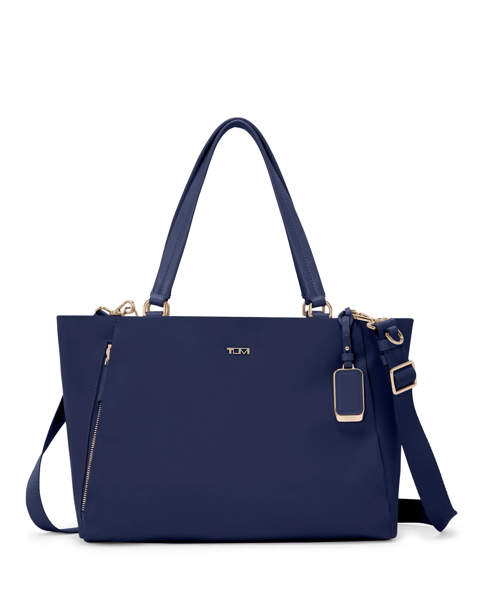Voyageur Valetta Medium Tote - Indigo/Light Gold