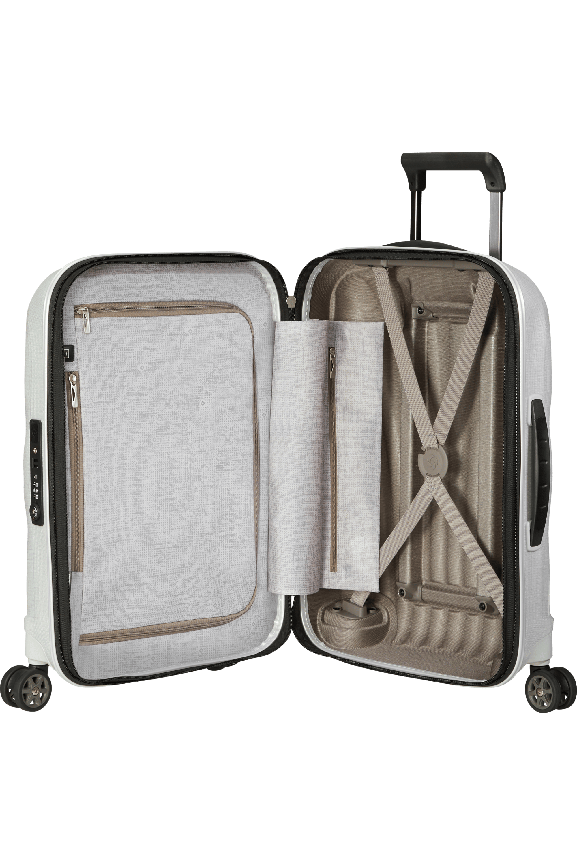 C-Lite Spinner (4 wheels) 55cm Expandable Cabin - Off White