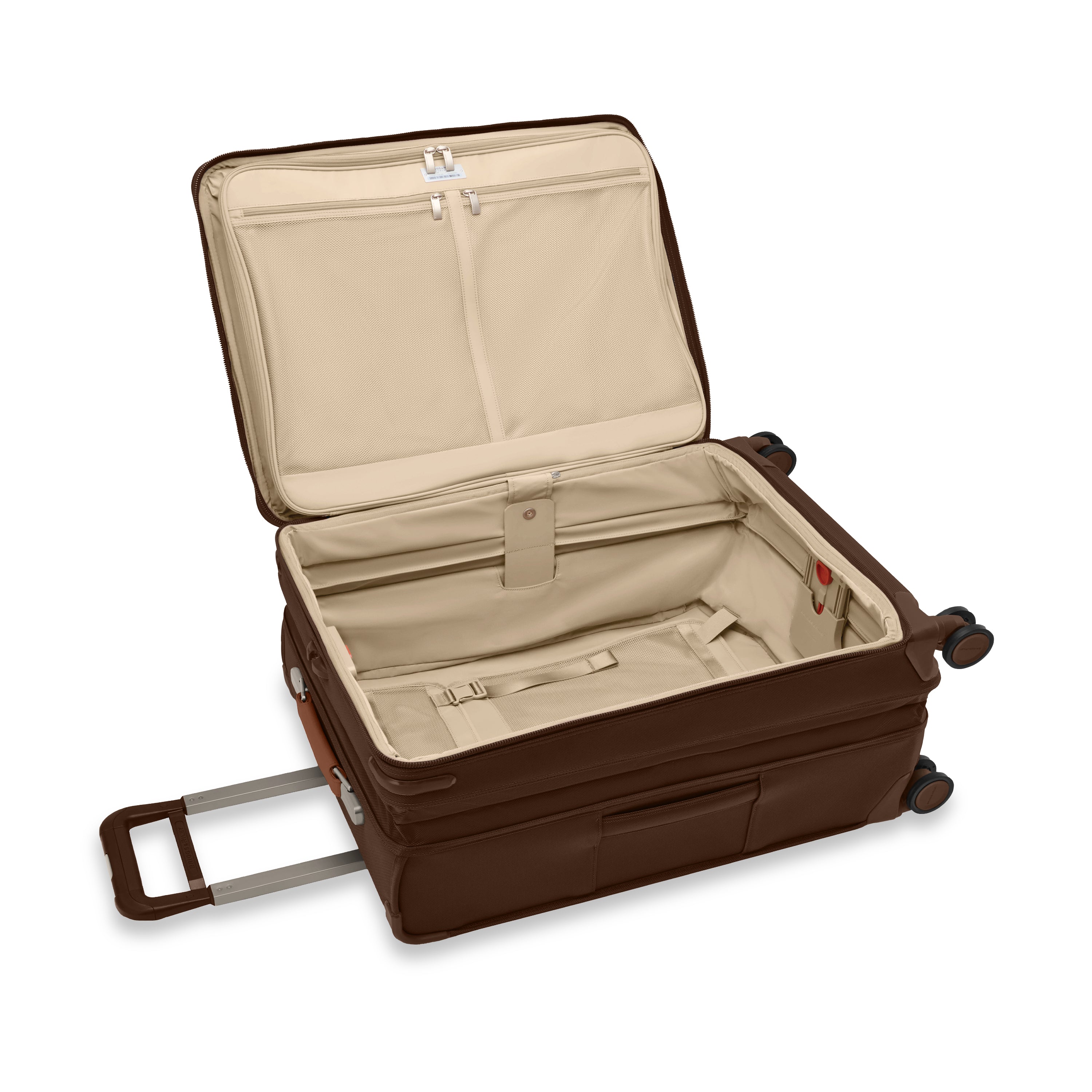 BASELINE Compact 61cm Checked Expandable Spinner - Chocolate