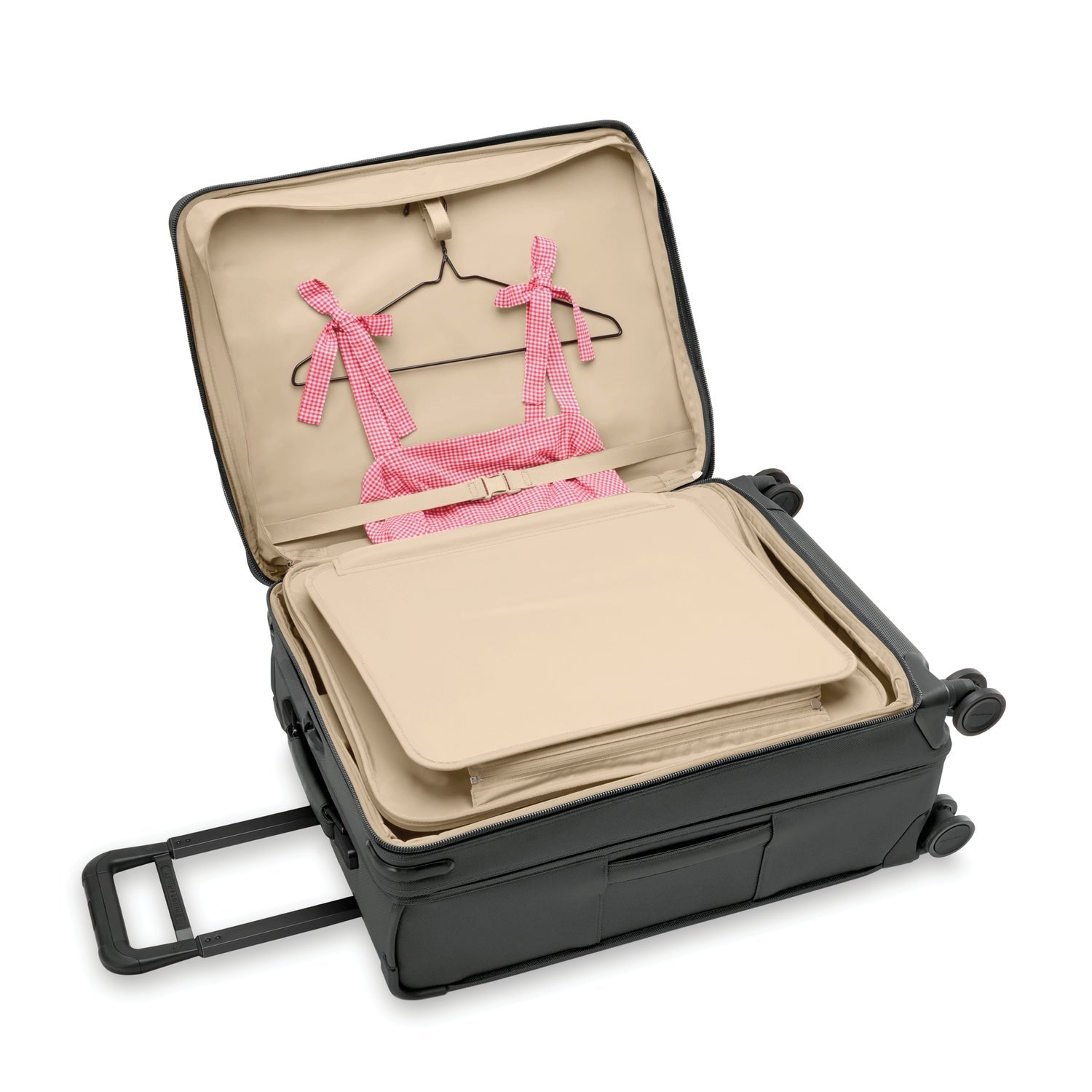 BASELINE Compact 61cm Checked Expandable Spinner - Black