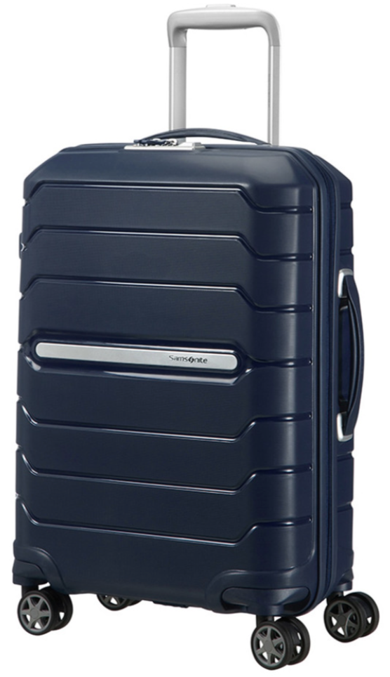 FLUX Expandable Cabin Suitcase 55cm (4 Wheel) - Navy Blue