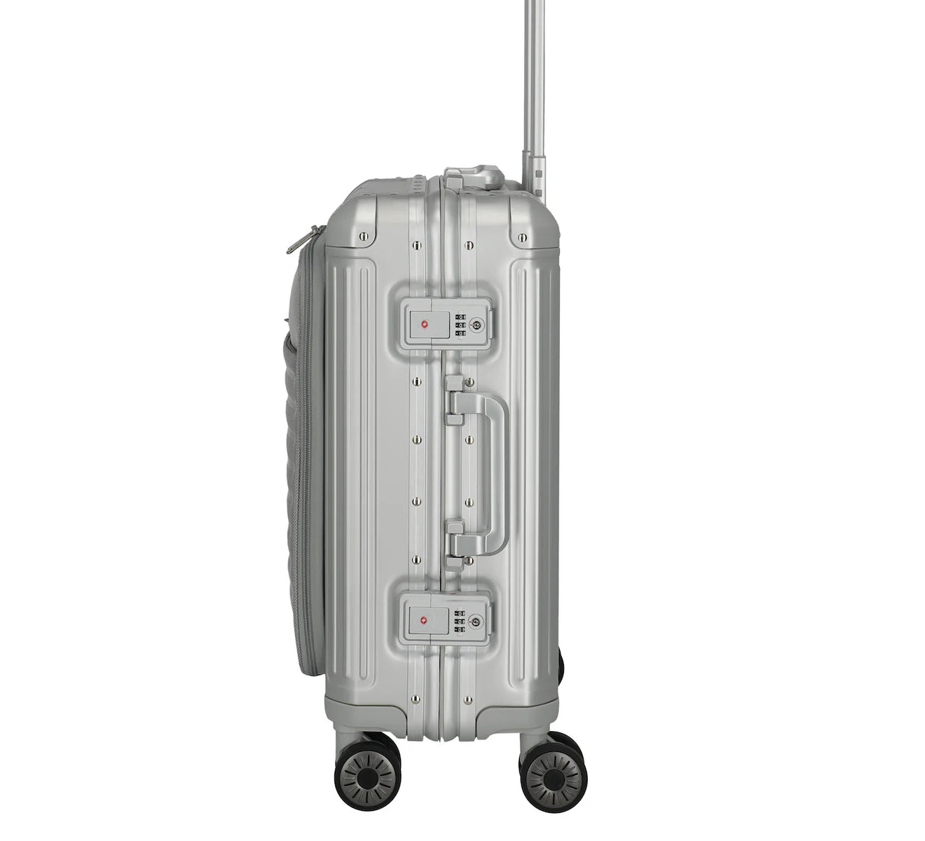 TRAVELITE Next Spinner (4 wheels) 55cm with Front Pocket - Silver
