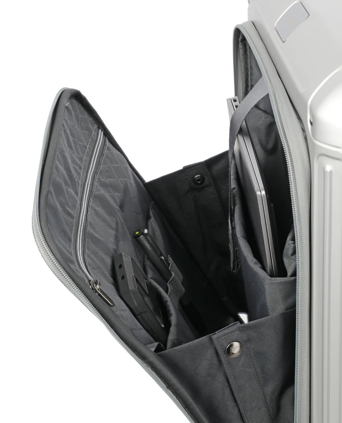 TRAVELITE Next Spinner (4 wheels) 55cm with Front Pocket - Silver