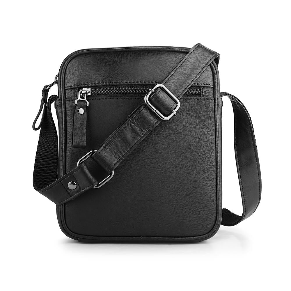TEXAN Small Crossbody Bag with Stripe - Black