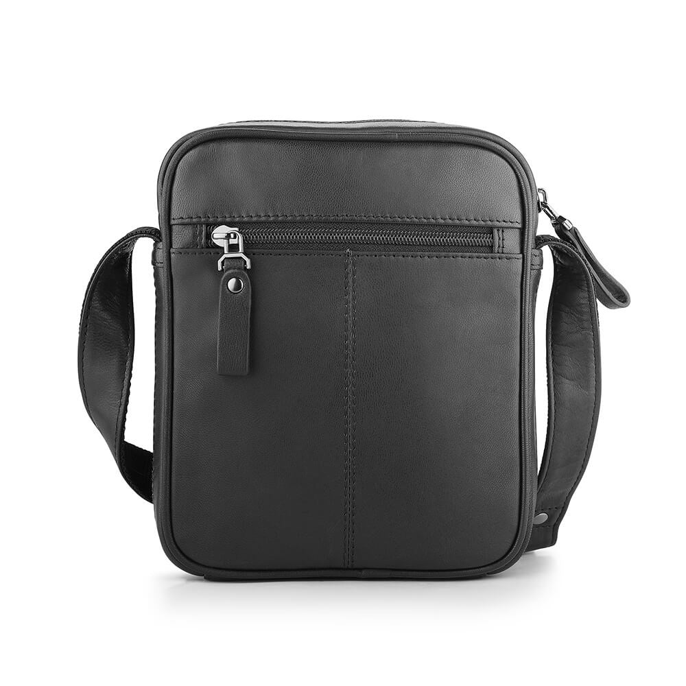 TEXAN Small Crossbody Bag with Stripe - Black