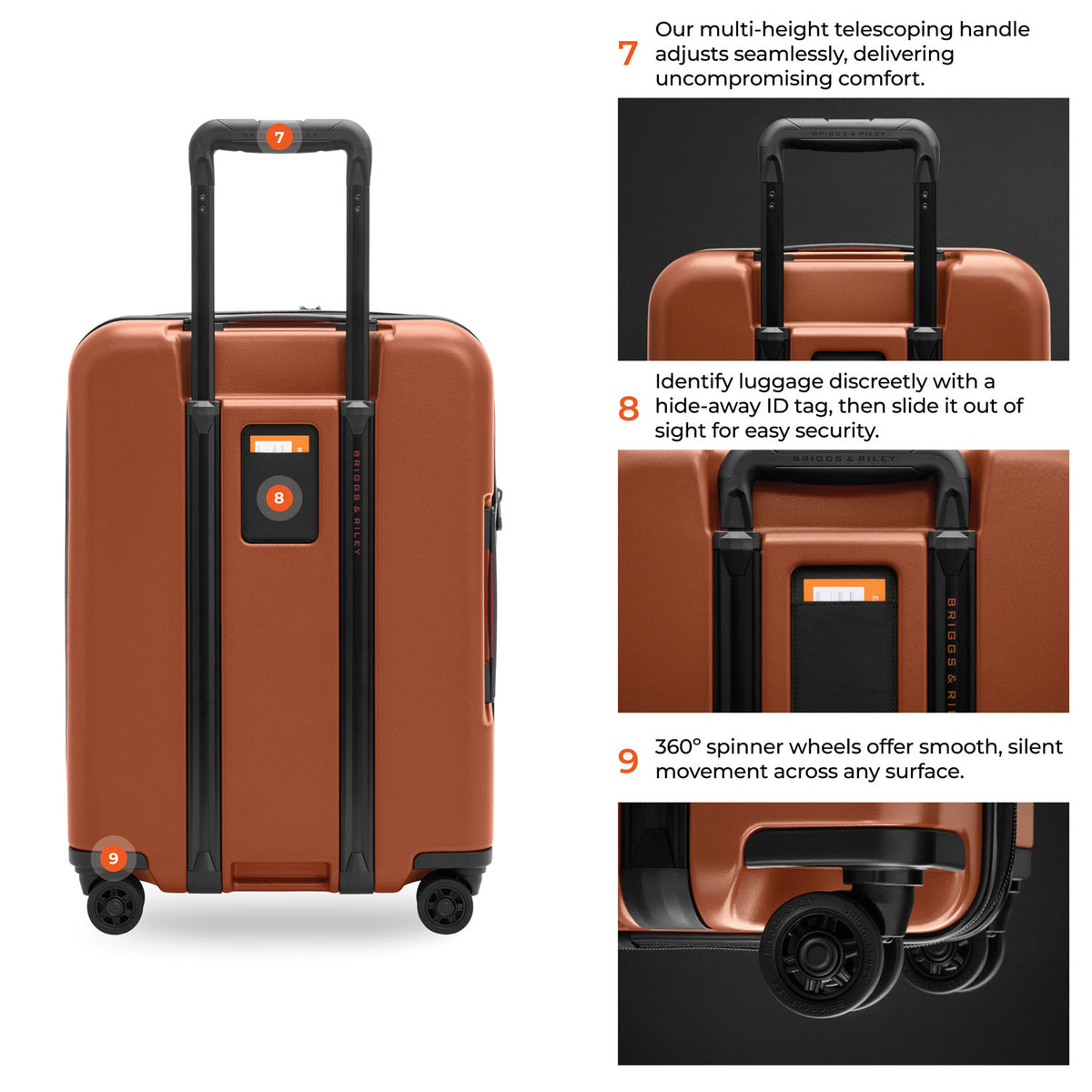 ZDX Global 53cm Hardside Carry-On Expandable Spinner - Canyon