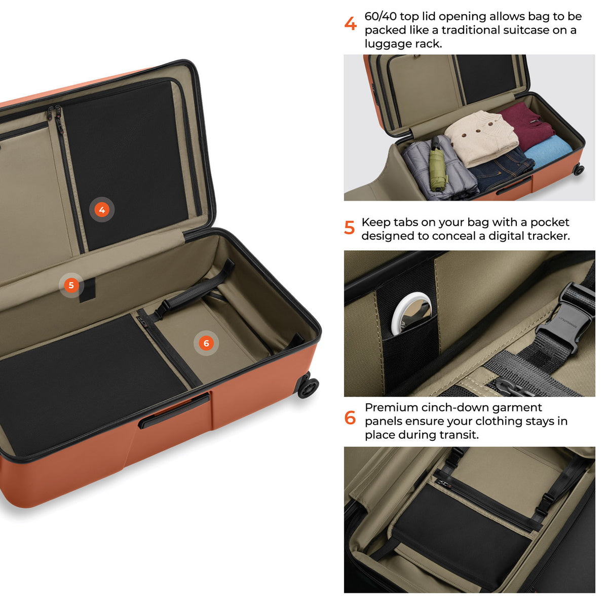 ZDX Extra Large 81cm Hardside Trunk Spinner - Canyon