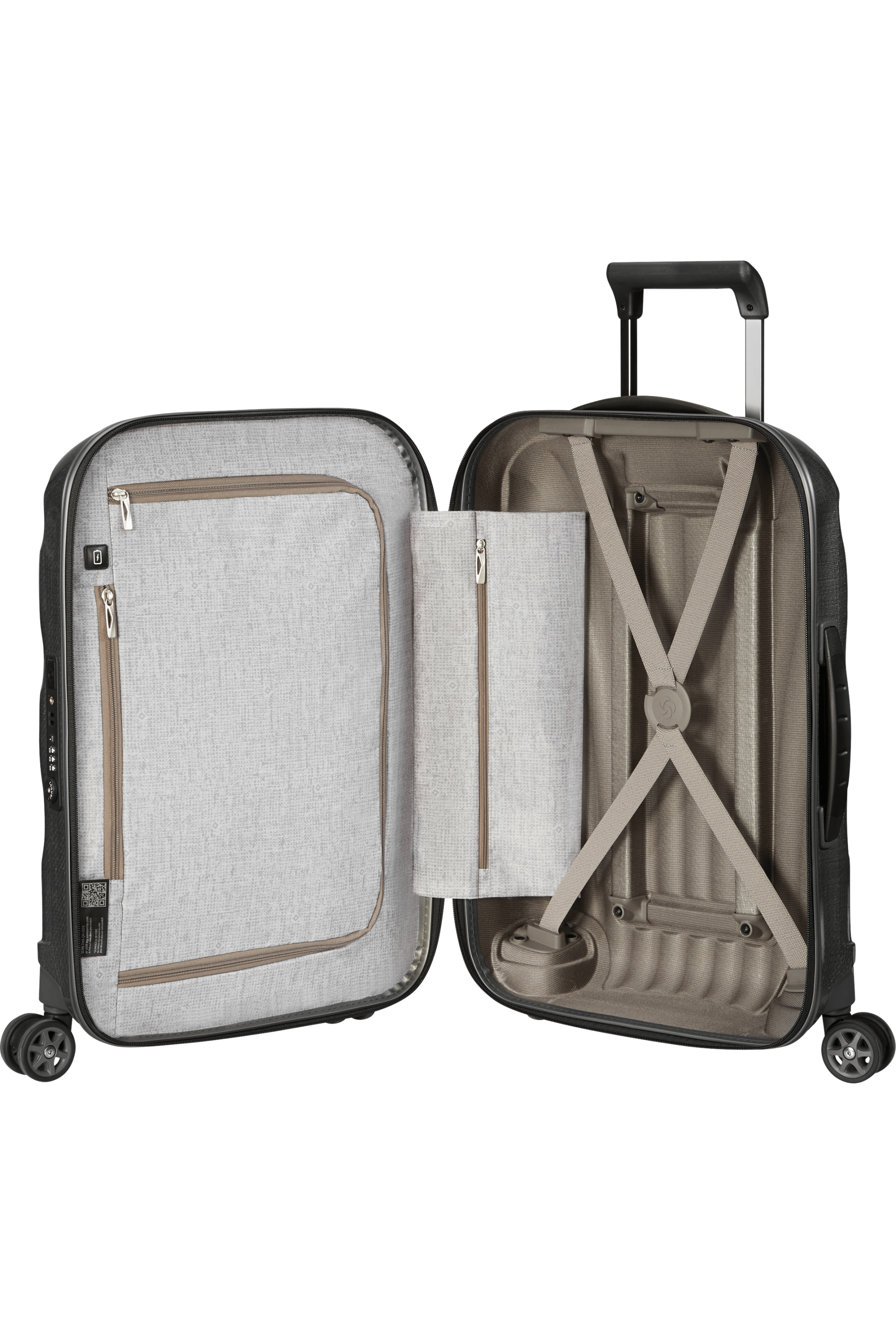 C-Lite Spinner (4 wheels) 55cm Cabin - Black