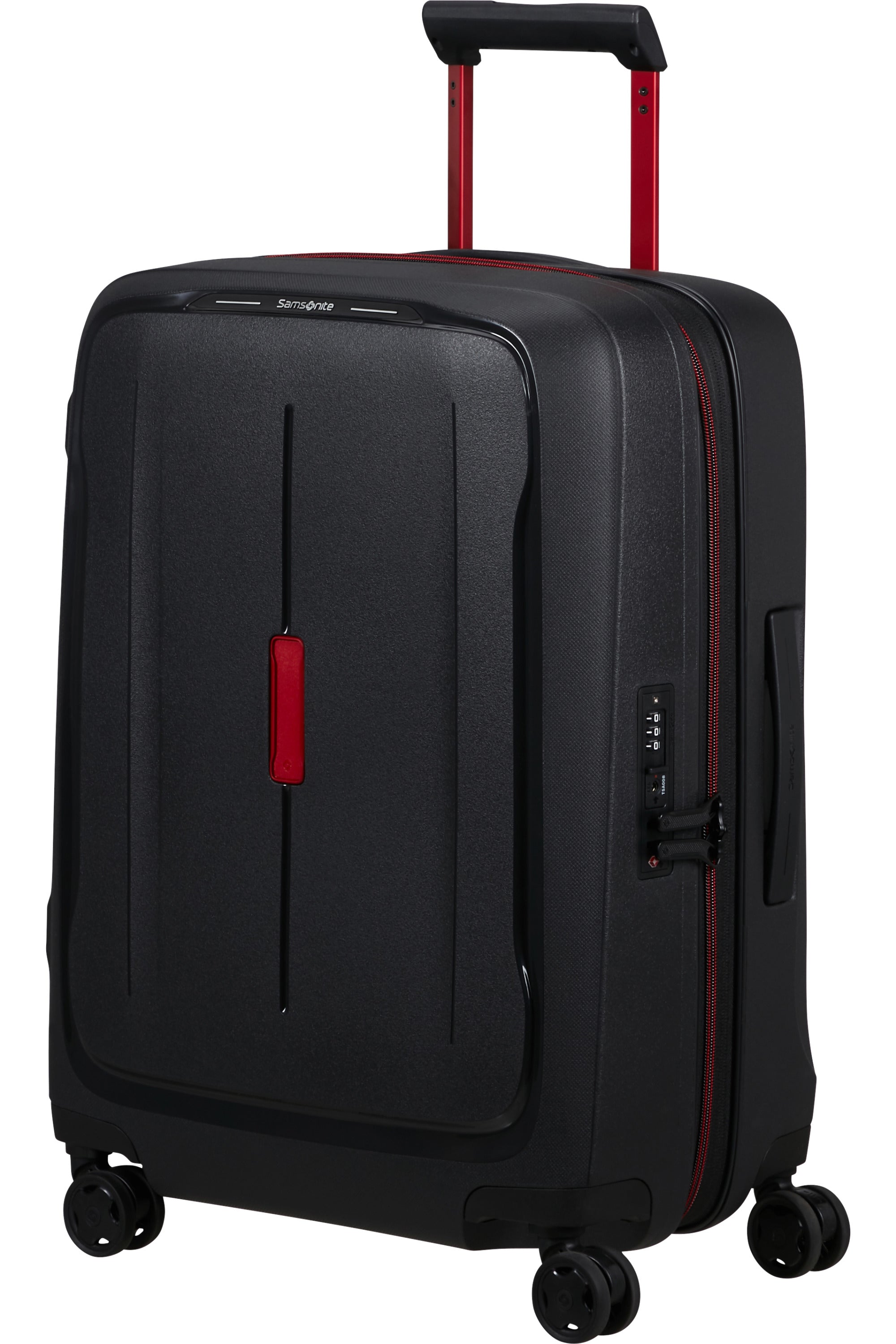 ESSENS Spinner expandable (4 wheels) 55cm - Charcoal/Red