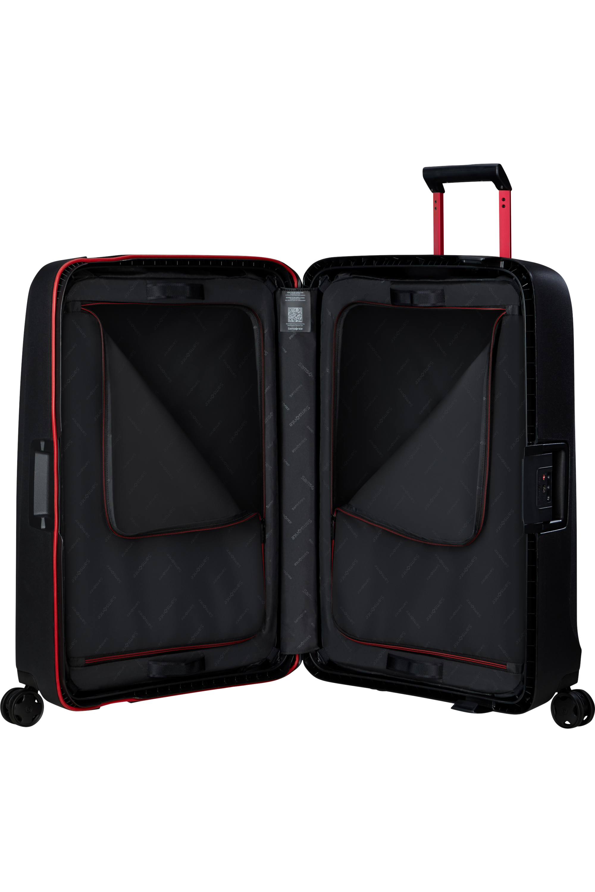 ESSENS Spinner (4 wheels) 75cm - Charcoal/Red
