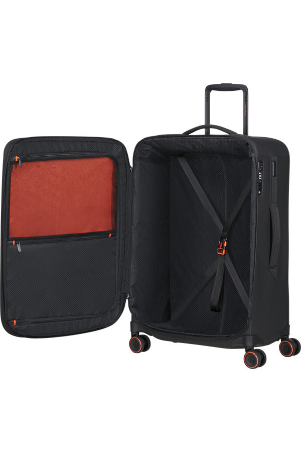 GLAZED Spinner Expandable (4 wheels) 67cm - Black