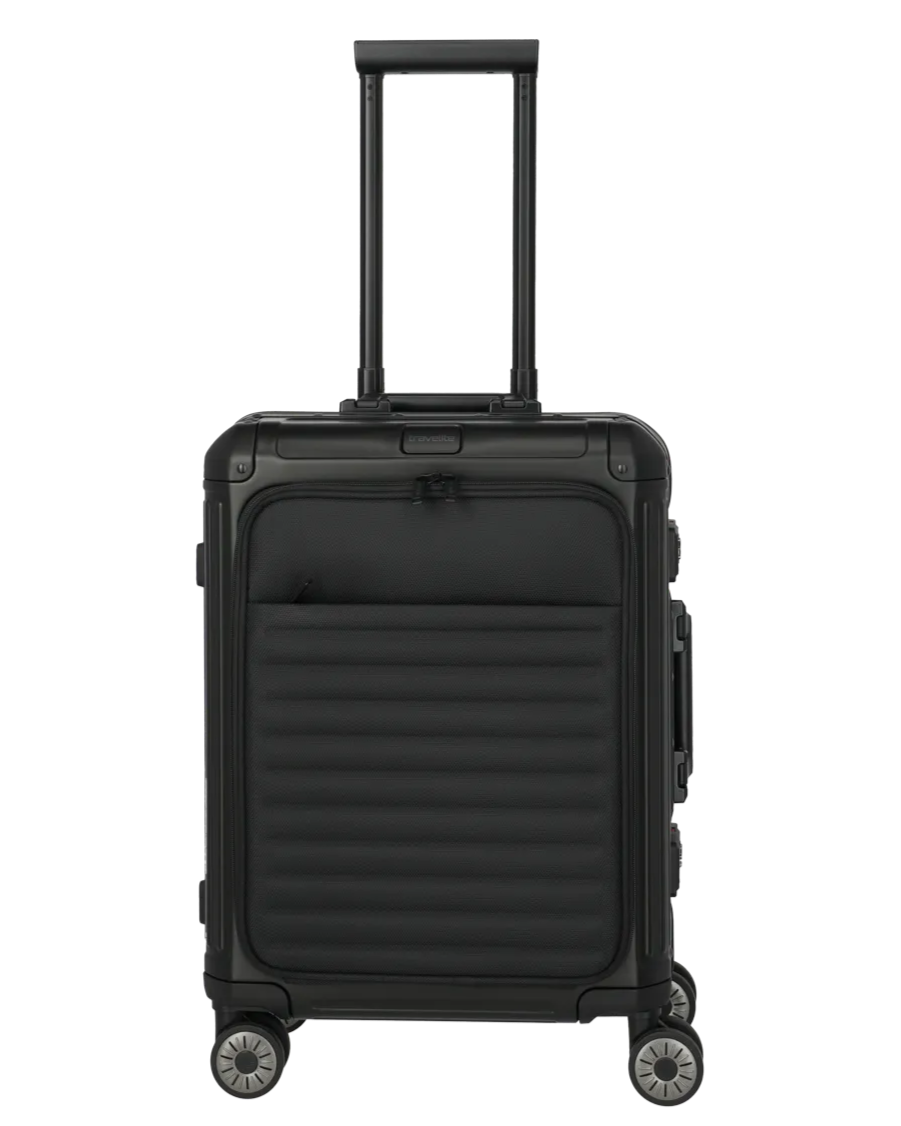 TRAVELITE Next Spinner (4 wheels) 55cm with Front Pocket - Black
