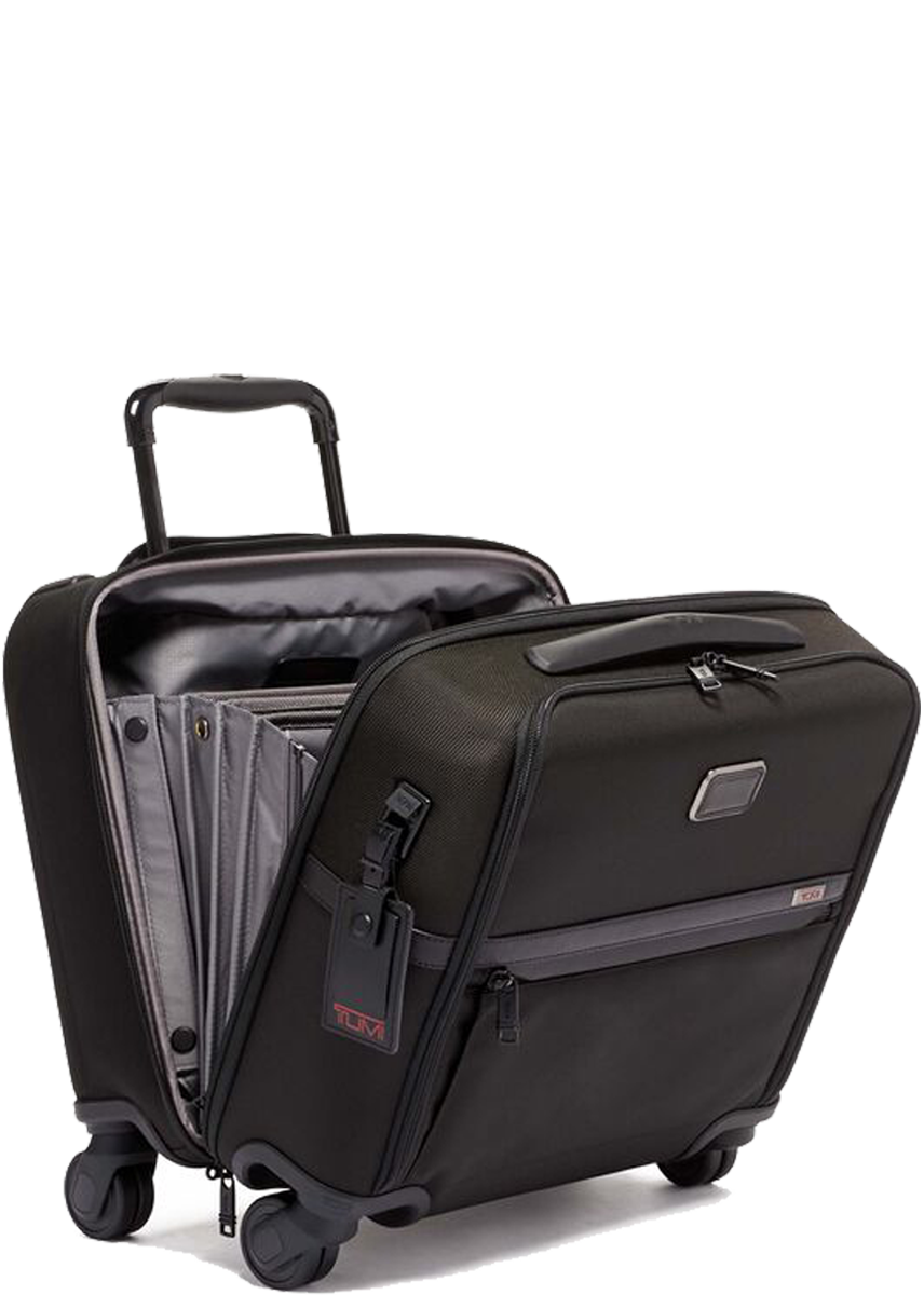 Alpha 3 Compact 4 Wheeled Brief - Black