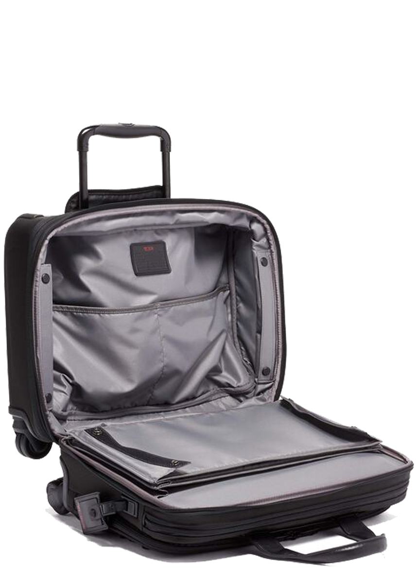 Alpha 3 Deluxe 4 Wheeled Laptop Case Brief - Black