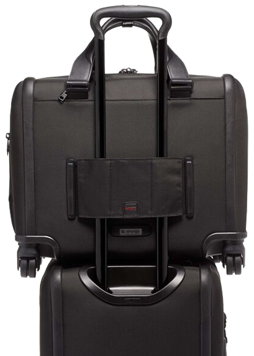 Alpha 3 Deluxe 4 Wheeled Laptop Case Brief - Black
