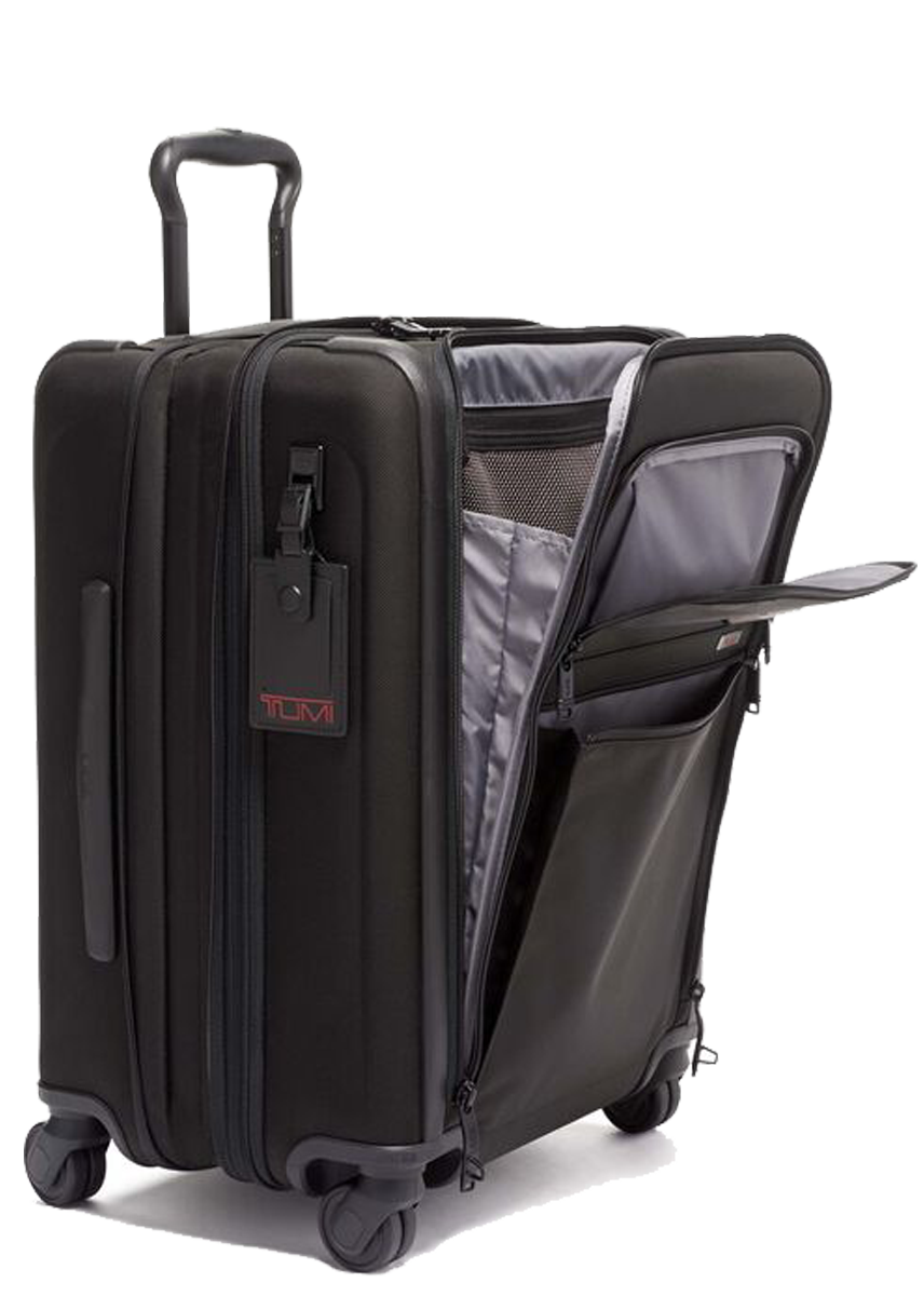 Alpha 3 Continental Expandable 4 Wheeled Carry-On - Black