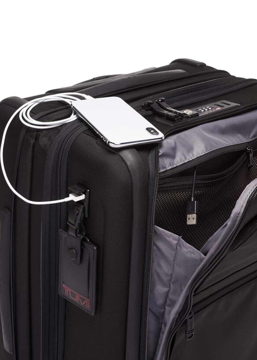 Alpha 3 Continental Expandable 4 Wheeled Carry-On - Black