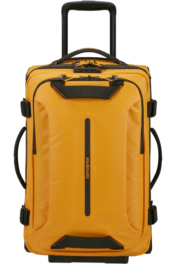ECODIVER Duffle with wheels double frame 55cm Yellow - London Luggage