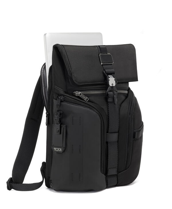 Alpha Bravo Logistics Flap Lid Backpack - Black
