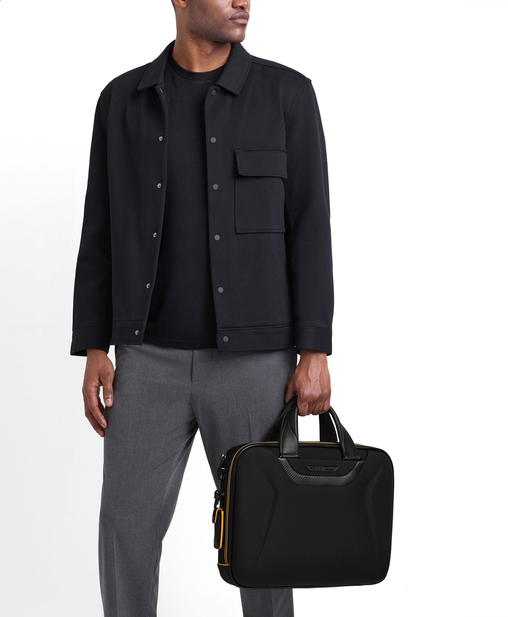 TUMI | MCLAREN Axle Slim Brief Black - London Luggage