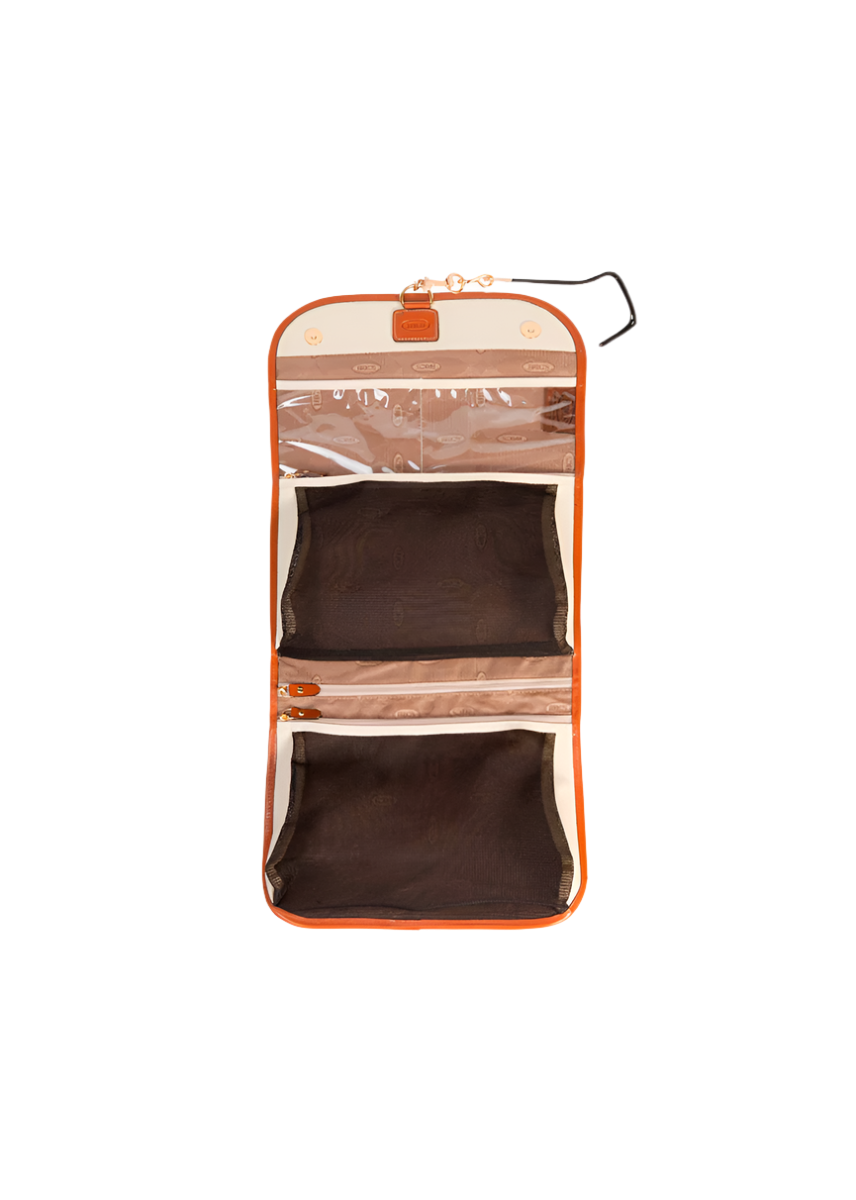 FIRENZE Necessaire Tri-Fold Overnight Toiletry Bag - Cream