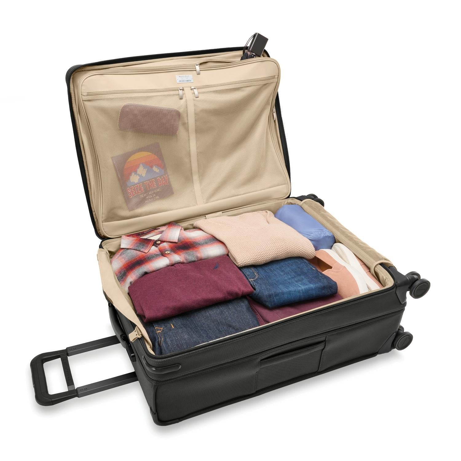 BASELINE Large Expandable Spinner Black - London Luggage