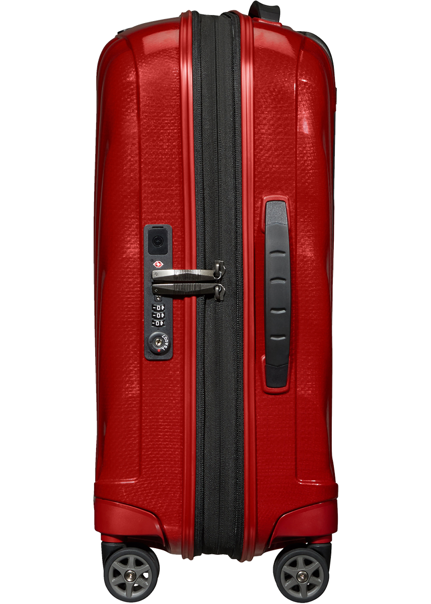 C-Lite Spinner (4 wheels) 55cm Expandable Cabin - Chili red