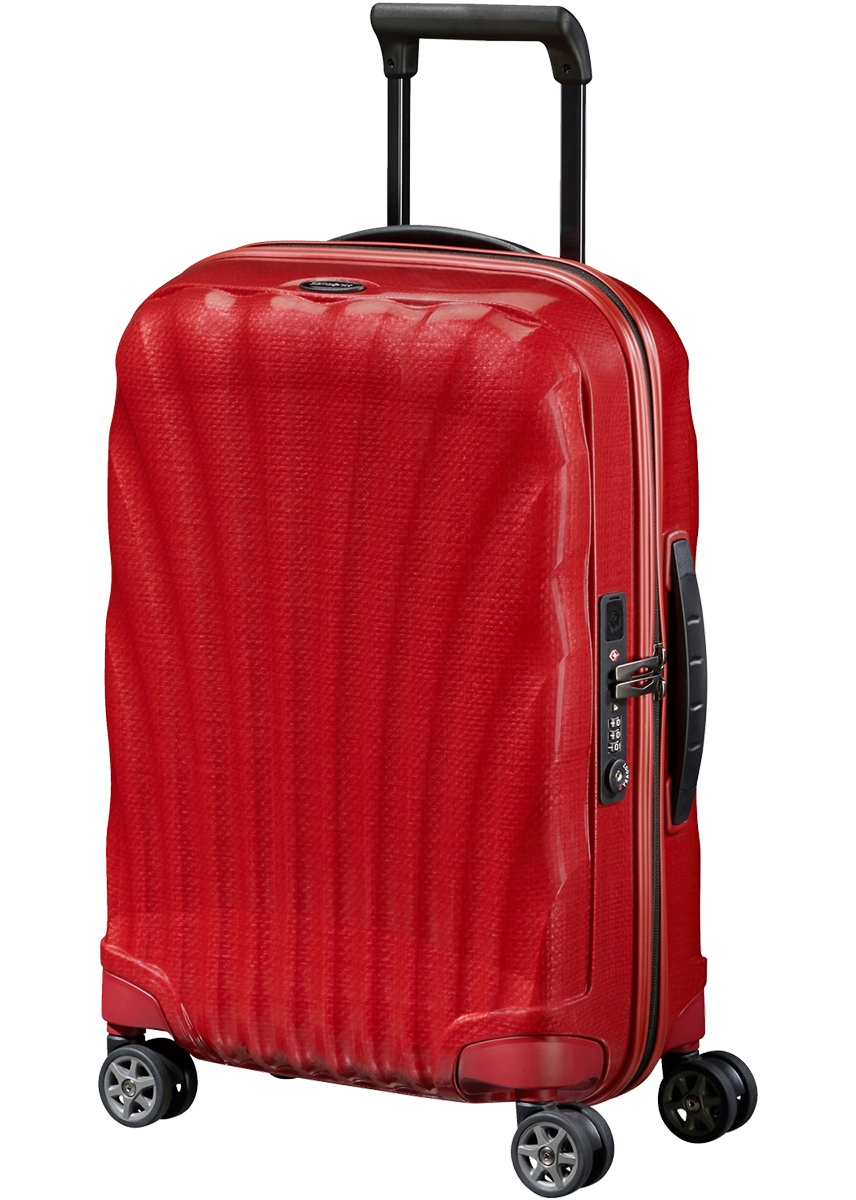 C-Lite Spinner (4 wheels) 55cm Expandable Cabin - Chili red