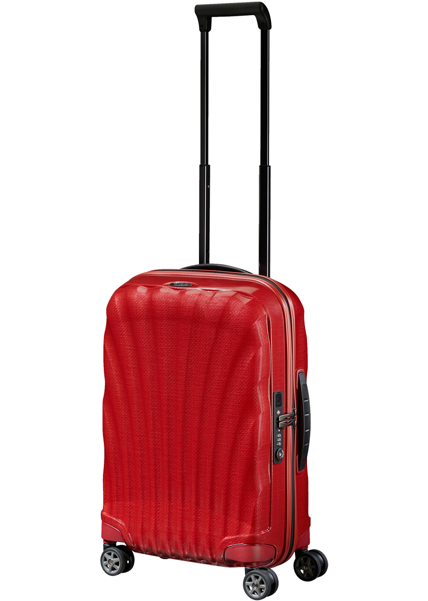 C-Lite Spinner (4 wheels) 55cm Expandable Cabin - Chili red