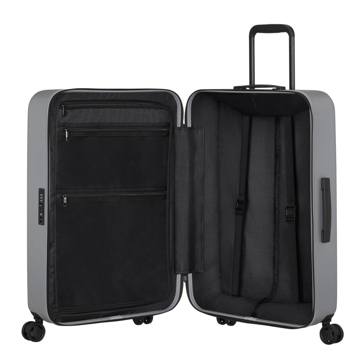 Quadrix 2 Piece Luggage Set (55cm & 75cm) - Silver
