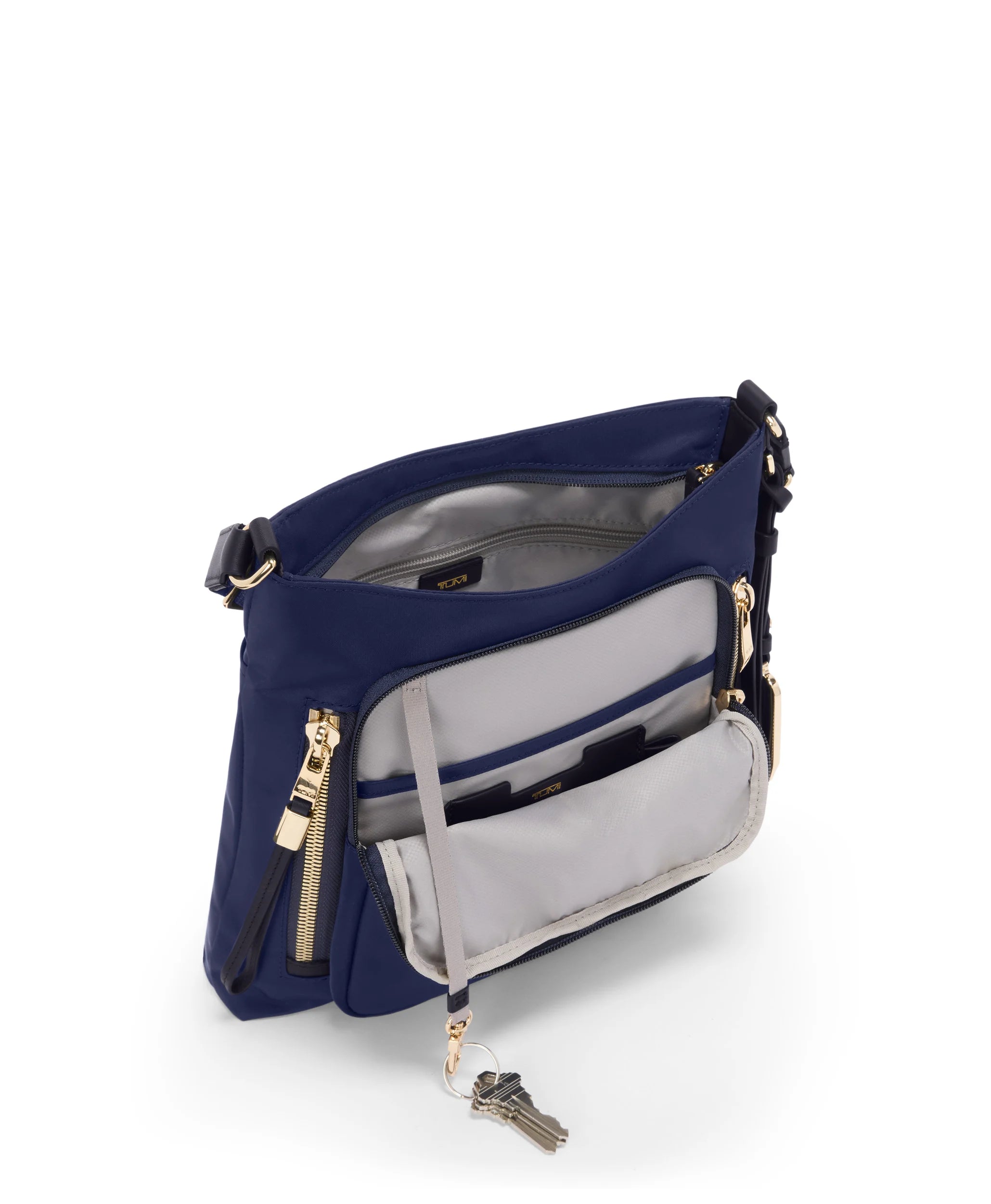 Voyageur Tyler Crossbody - Indigo/Light Gold