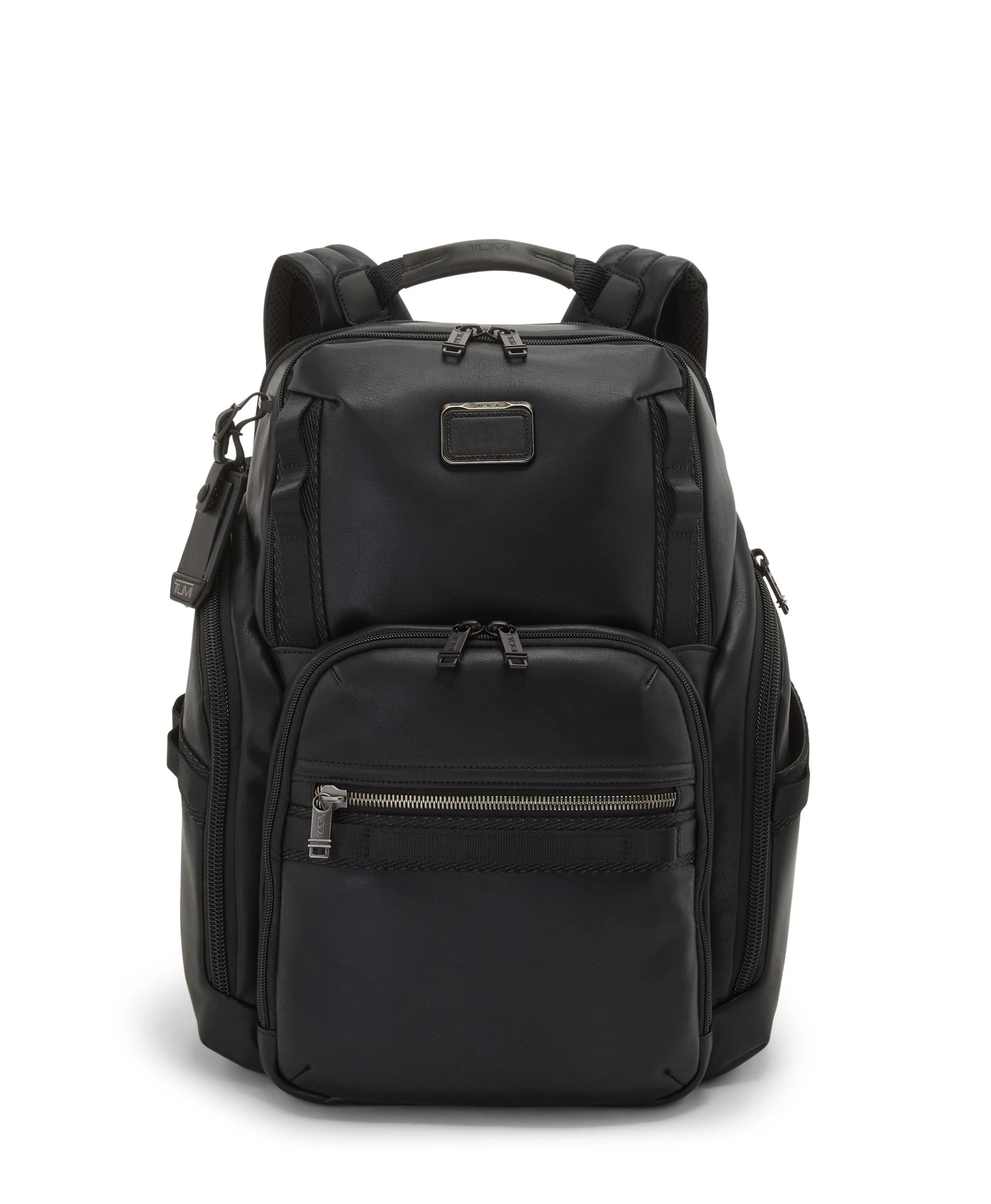 Alpha Bravo Search Leather Backpack - Black