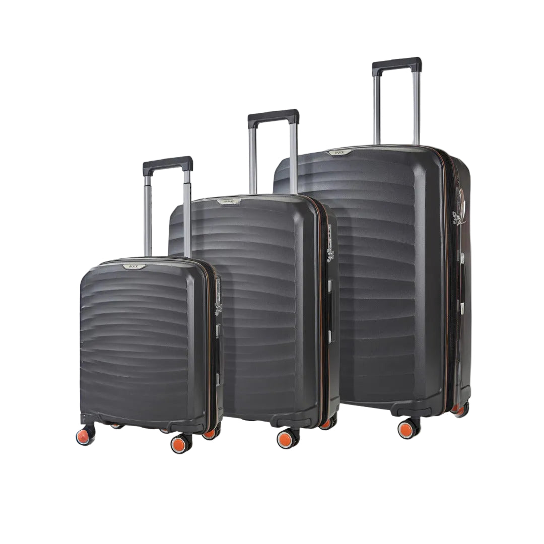 Sunwave Set of 3 Suitcases - Charcoal
