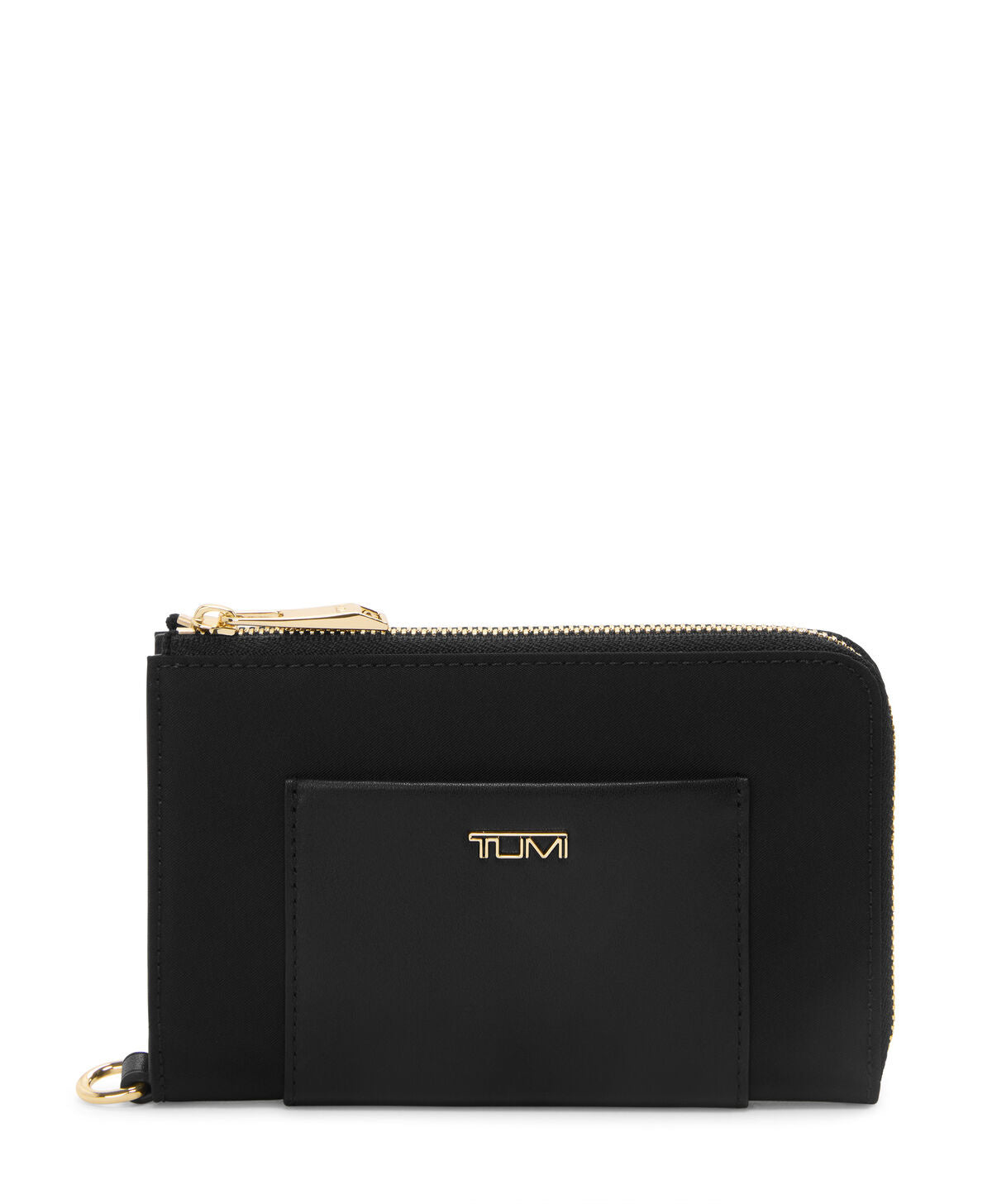 VOYAGEUR Zip-Around Passport Case - Black/Gold