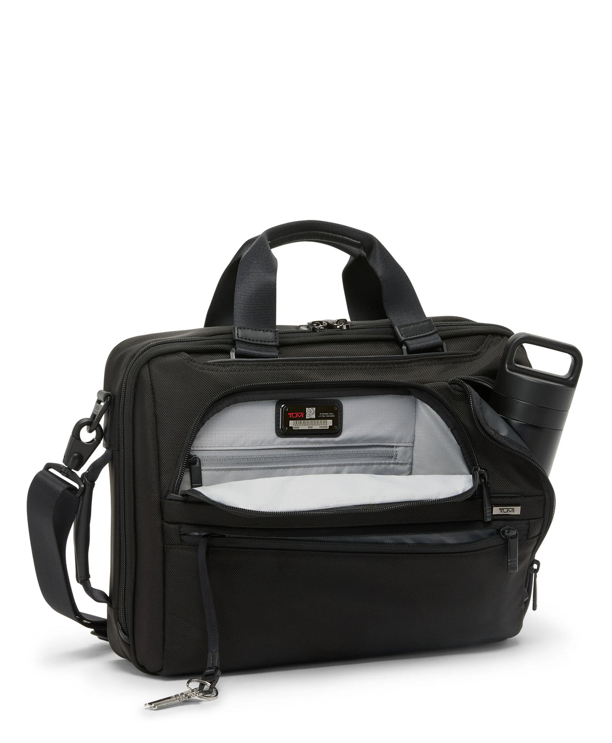 Alpha 4 Three-Way Convertible Briefcase - Black