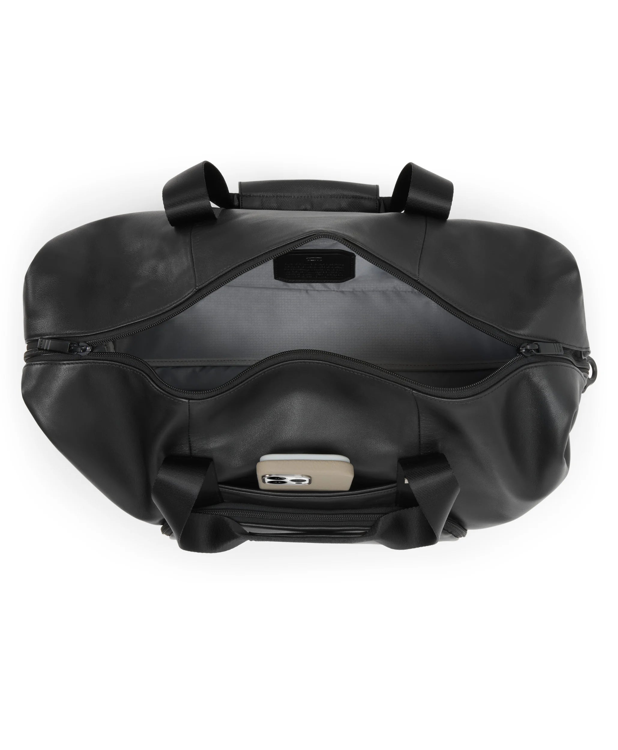Alpha 4 Double Expansion Duffel Leather - Black