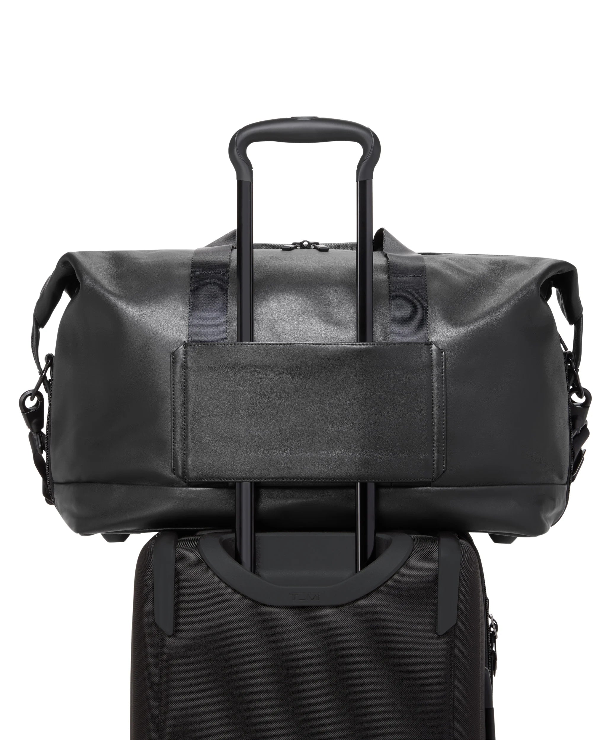 Alpha 4 Double Expansion Duffel Leather - Black