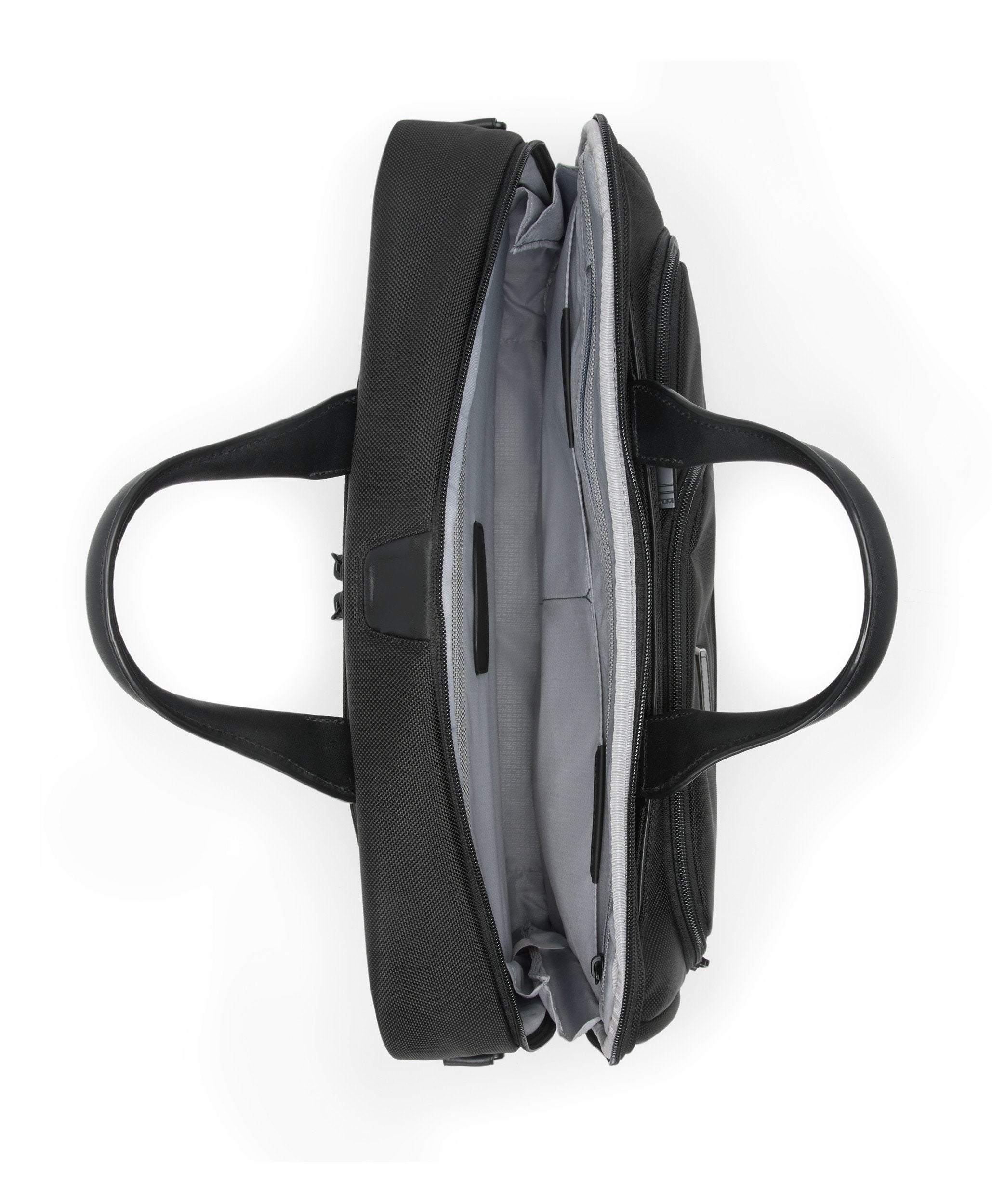 Alpha 4 Large 17" Leather Briefcase - Black