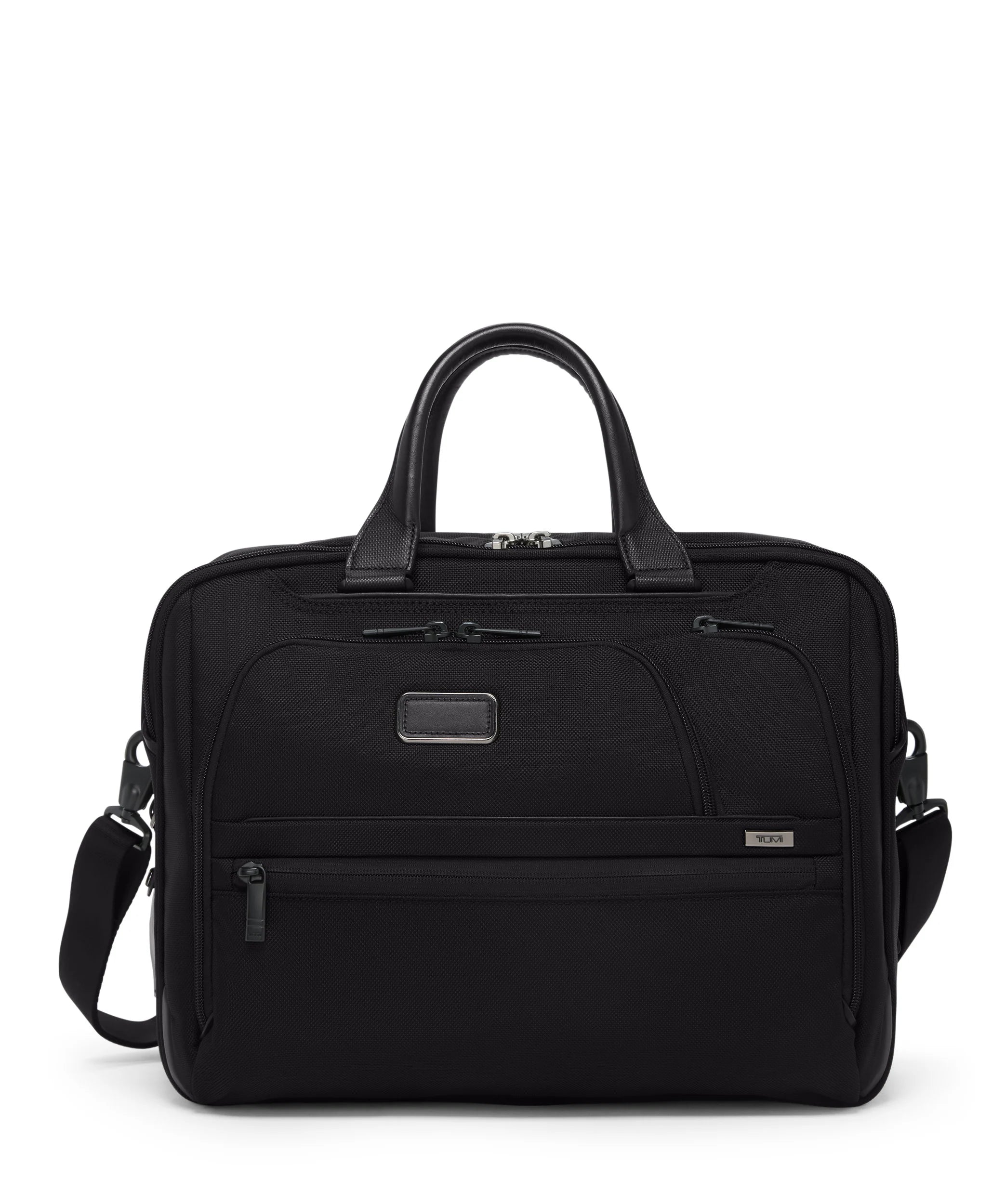 Alpha 4 Medium 15" Expandable Briefcase - Black