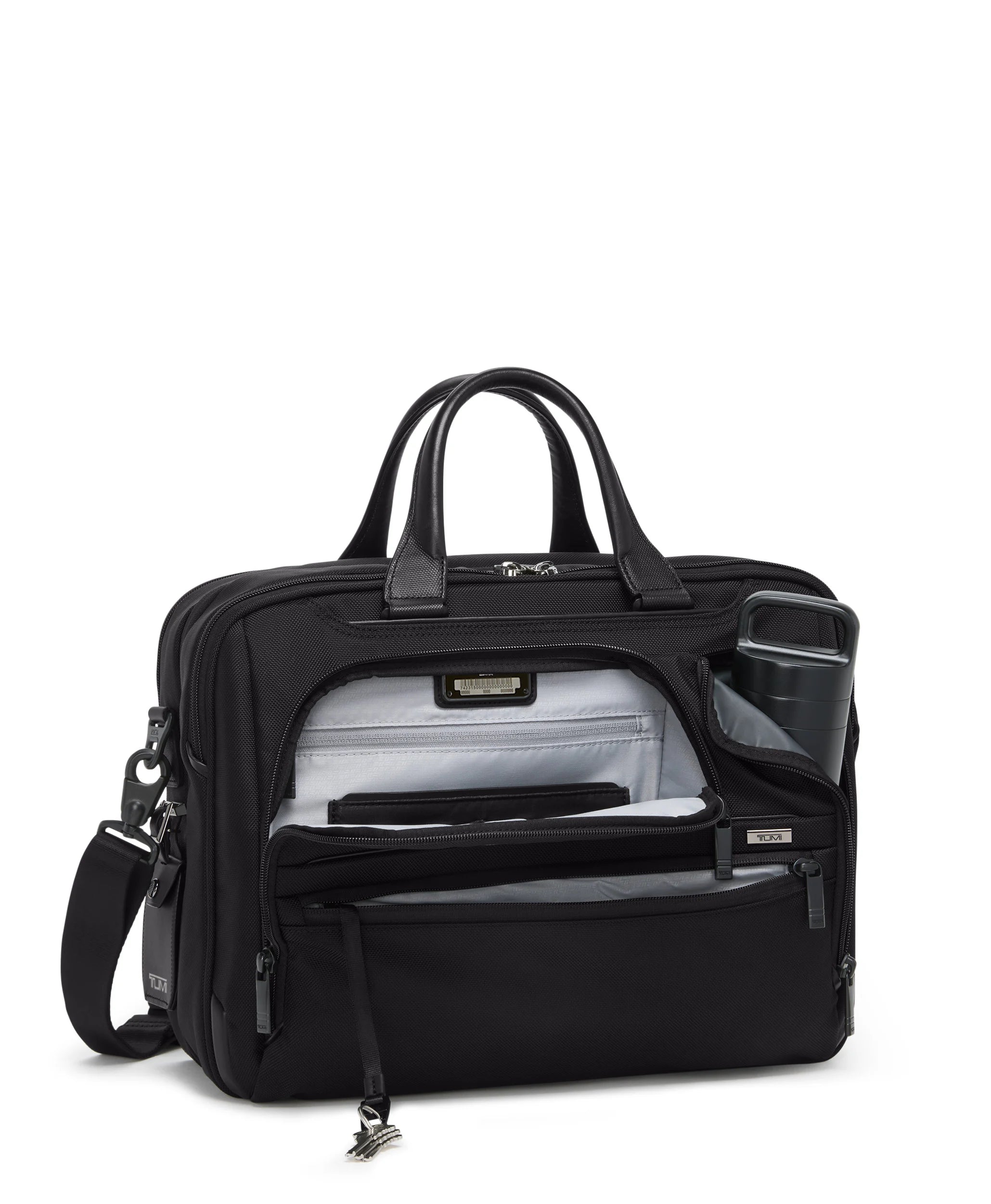 Alpha 4 Medium 15" Expandable Briefcase - Black